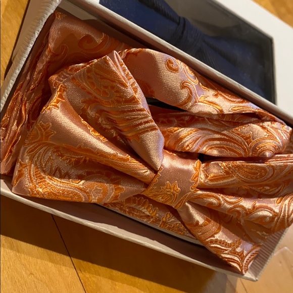 NWT Orange/ pink paisley tie - Picture 2 of 2